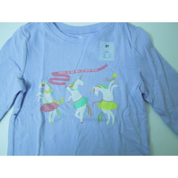 Toddler Girl Dance To The Beat Of Your Heart Lilac Long Sleeve Tee Size 2T - Picture 3 of 4